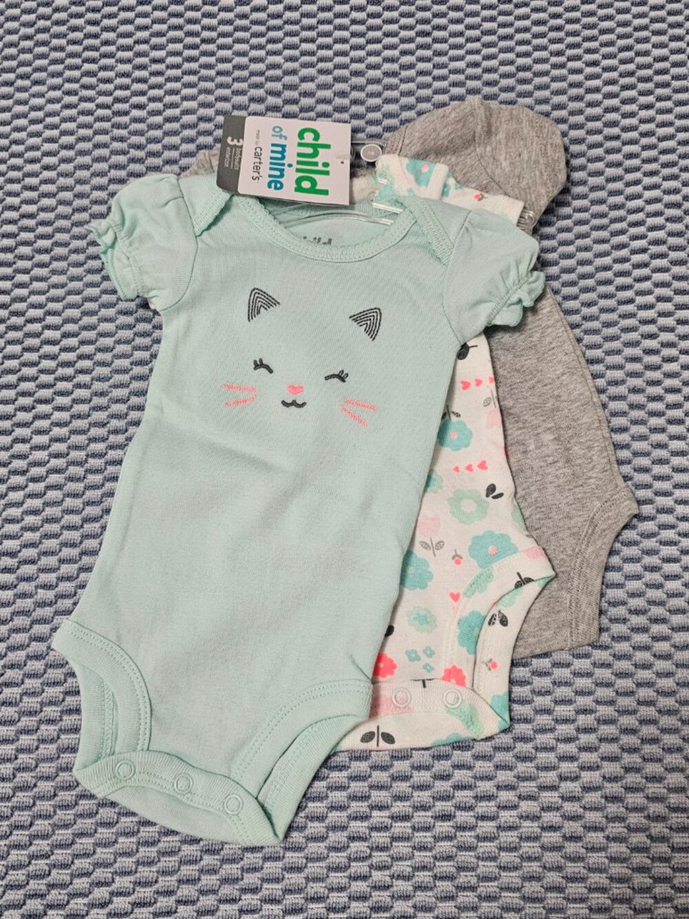 NEW Carter's Child of Mine 6pk Baby Girl Bodysuit Bundle | Newborn & 3-6 months - Picture 4 of 6